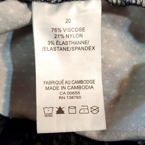 In Every Story Universal Fit Black w/ Square Micro Polka Dot Print Slacks, 20 - Picture 8 of 9